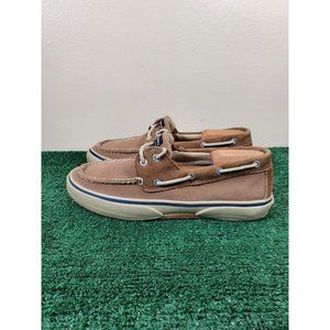 Sperry Top Sider Mens Size 9 Medium Brown 2-Eye Boot Canvas Lace Up Shoes